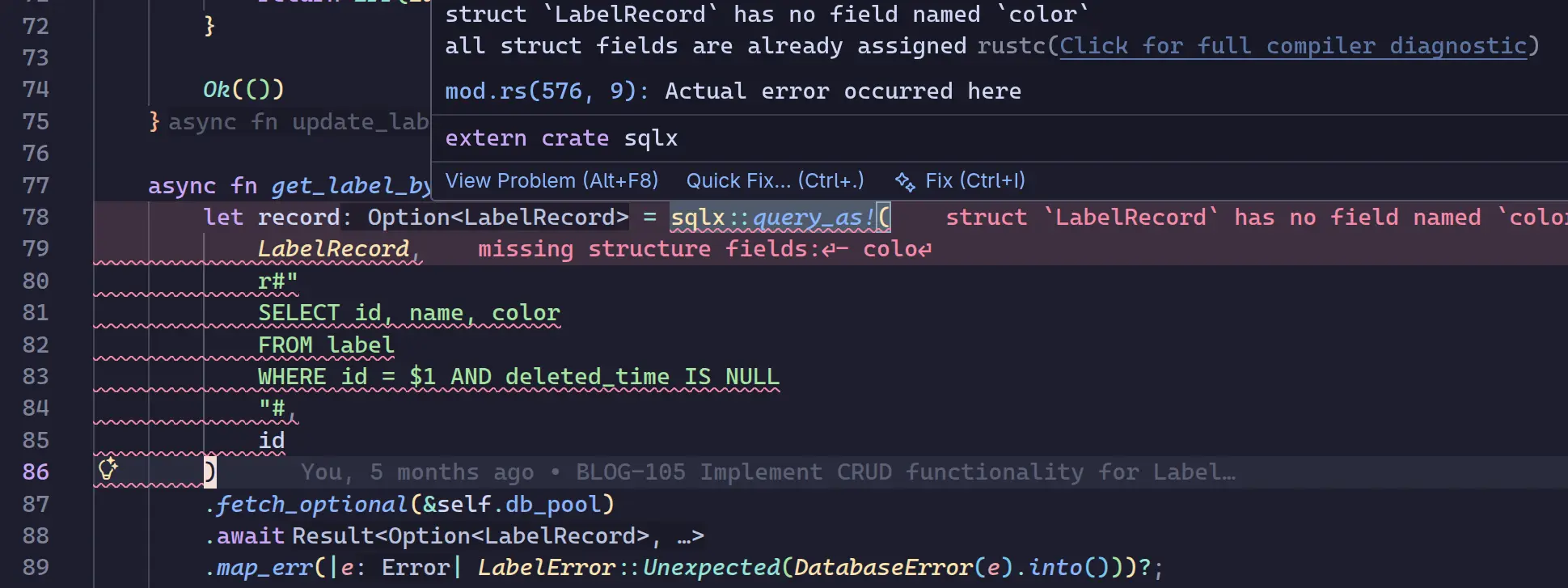 sqlx 的 macro 使用展示